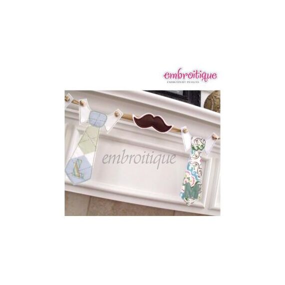 Little (Lil) Man Tie Raw Edge Banner - Father's Day, 3 image