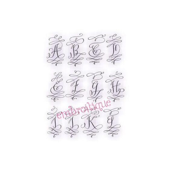 Courtly Calligraphy Stunning Ornamental Monogram Set