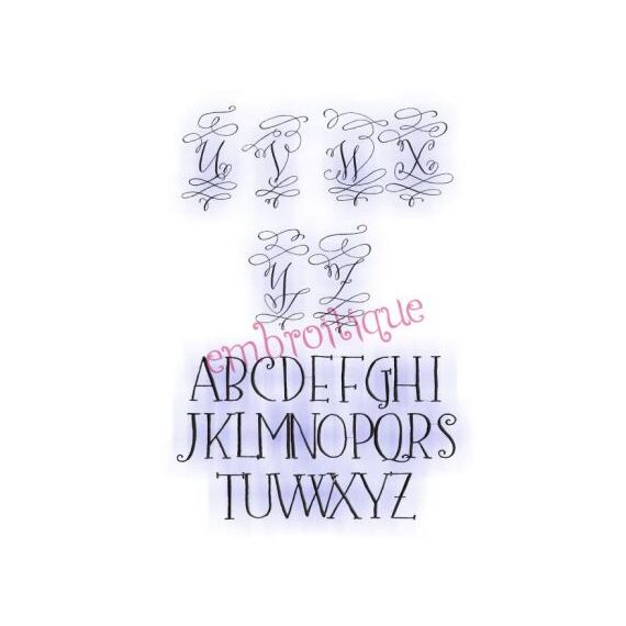 Courtly Calligraphy Stunning Ornamental Monogram Set