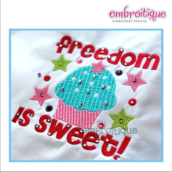 Freedom is Sweet Cupcake 4th of July, 2 image