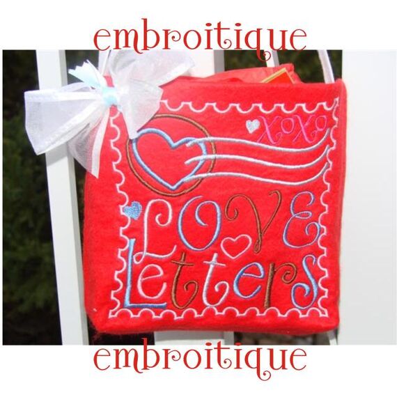 Love Letter Stamp Embroidery Design Valentine's Day, 3 image