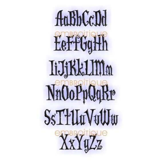 Halloween Spooky Monogram Font Set