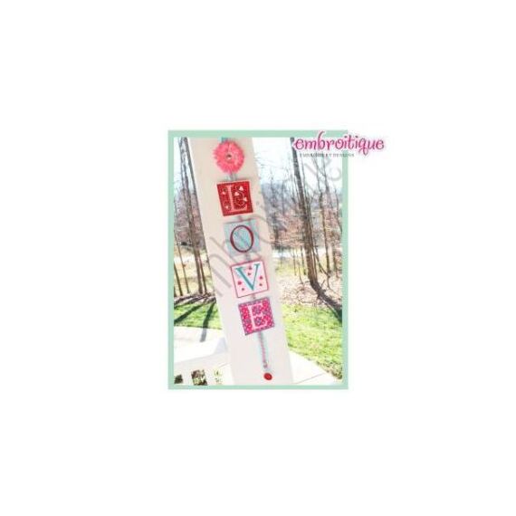 LOVE YOU Applique Block Set, 2 image