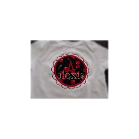 Dainty Dot Round Scalloped Applique Banner - Birthday Nursery, 3 image