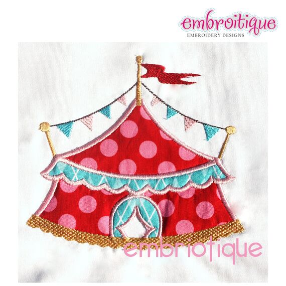 Big Top Circus Tent Applique