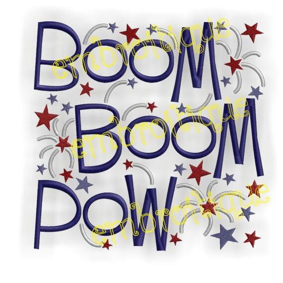 Boom Boom Pow 4th of July Design