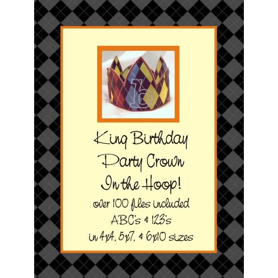 ITH King or Prince Crown Birthday Party Hat 2, 2 image