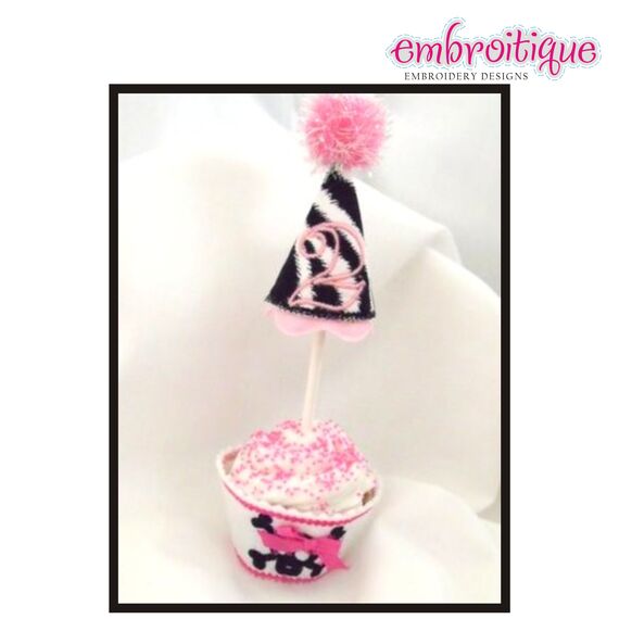 Cupcake Topper Set - Mini Birthday Hat