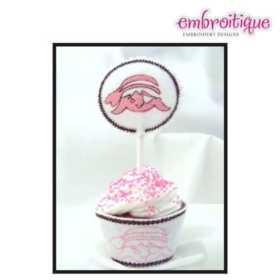 Cupcake Wrapper and Topper Set - Pirate Girl