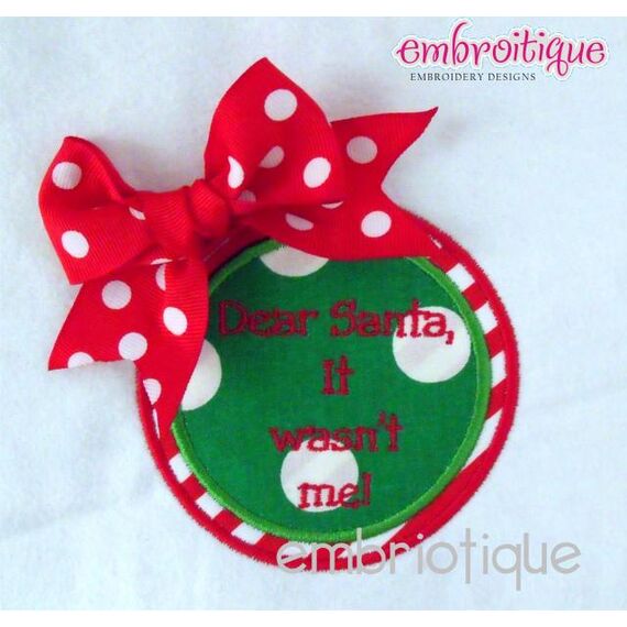 Dear Santa, It Wasn't Me