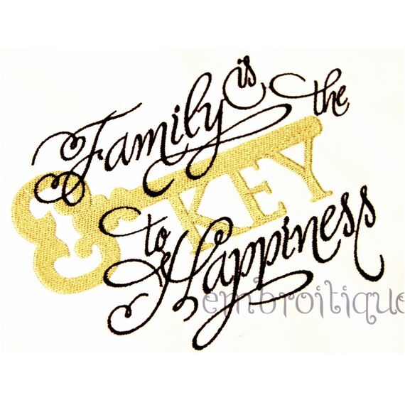 Family is the KEY to Happiness Home Decor Design