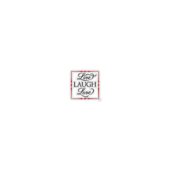 Framed "Live, Laugh, Love" Home Decor Embroidery Design
