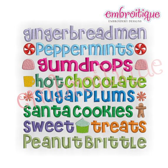 Gingerbread Man Words Adorable Holiday Design
