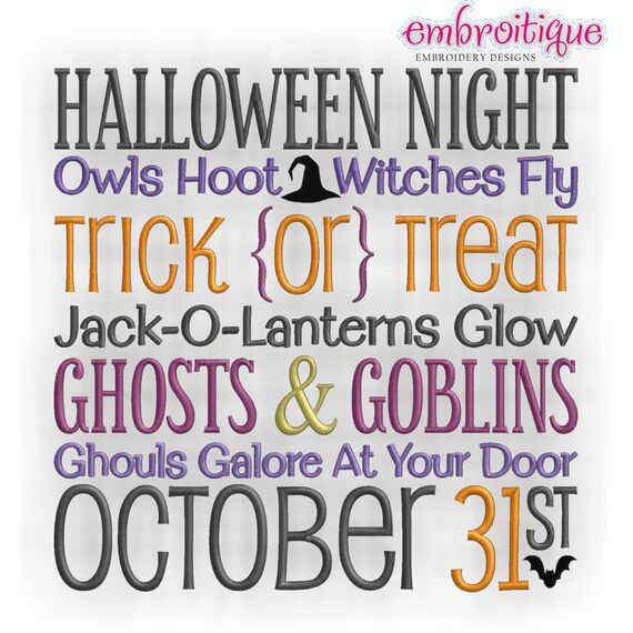 Halloween Night Word Block