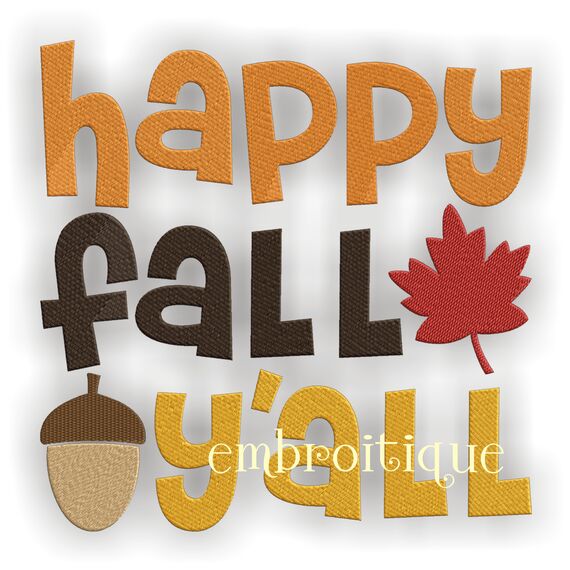 Happy Fall Y'all Thanksgiving Southern Design