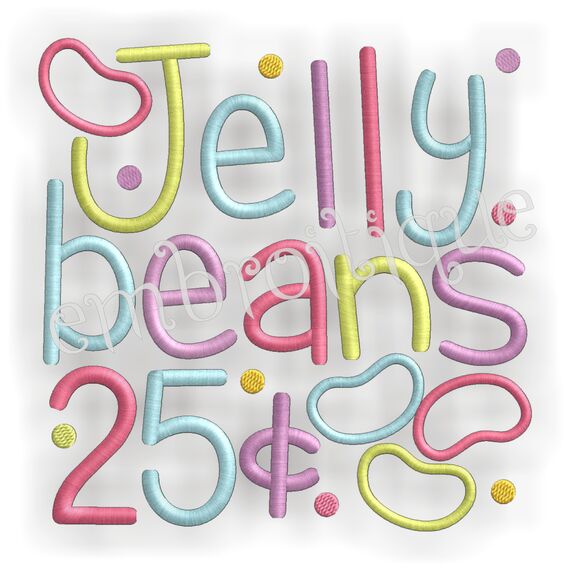 Jelly Beans Block Great for Easter and All Year Round