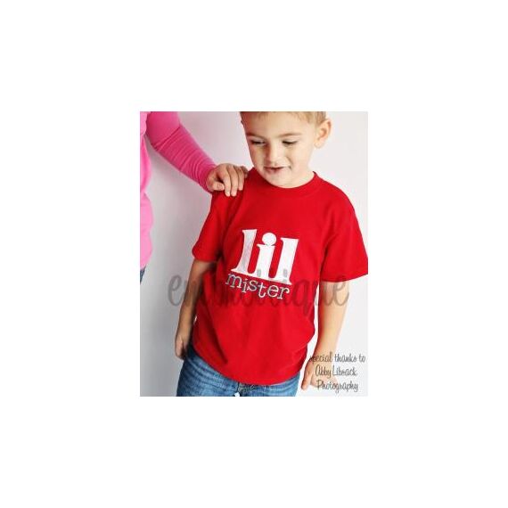 Lil Mister Little Brother Sibling Applique, 2 image