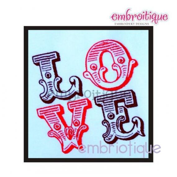 Love Line Block Design - Valentine's Day - Wedding - Every day