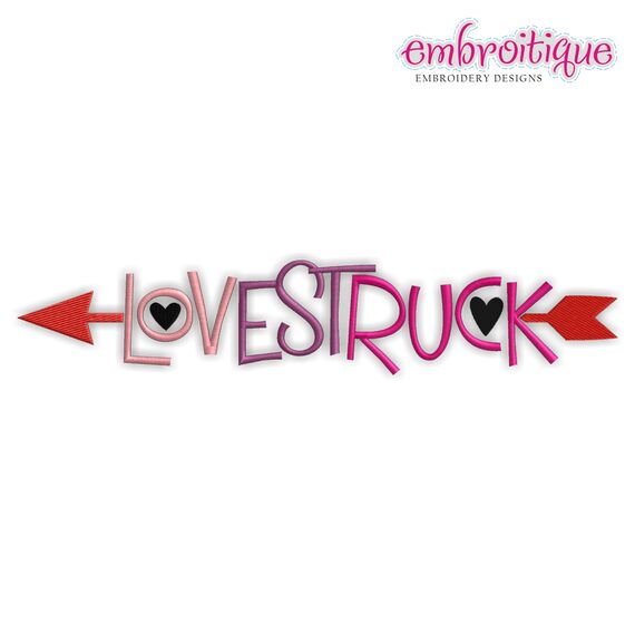Love Struck Valentine's Day Embroidery Design