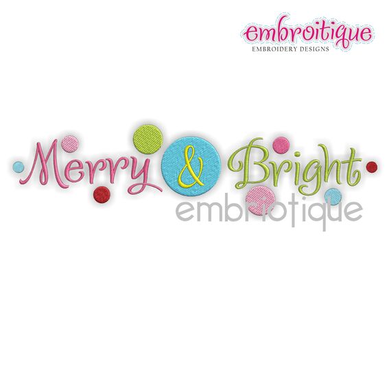 Merry and Bright with Dots Christmas Whimsical Designs