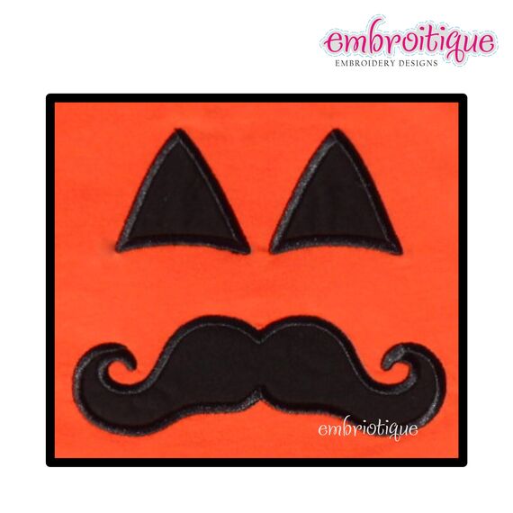 Mister Mustache Pumpkin Face Halloween