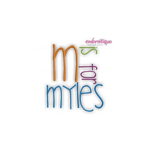 Myles Monogram Font Set - Perfect for boys and girls