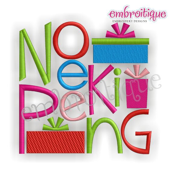No Peeking Christmas Whimsical Design