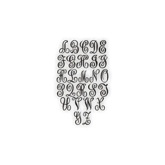 Oakley Fancy Scroll Vine Script Monogram Set - 4", 5", 6", 2 image