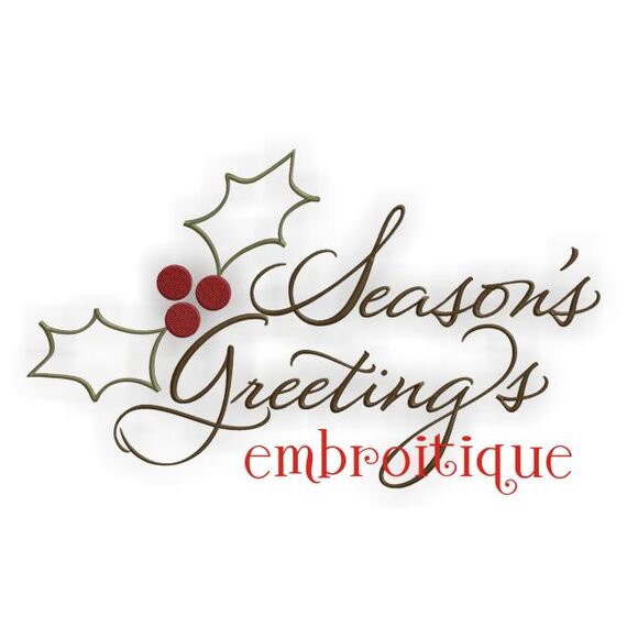 Season's Greetings Script Holiday Design