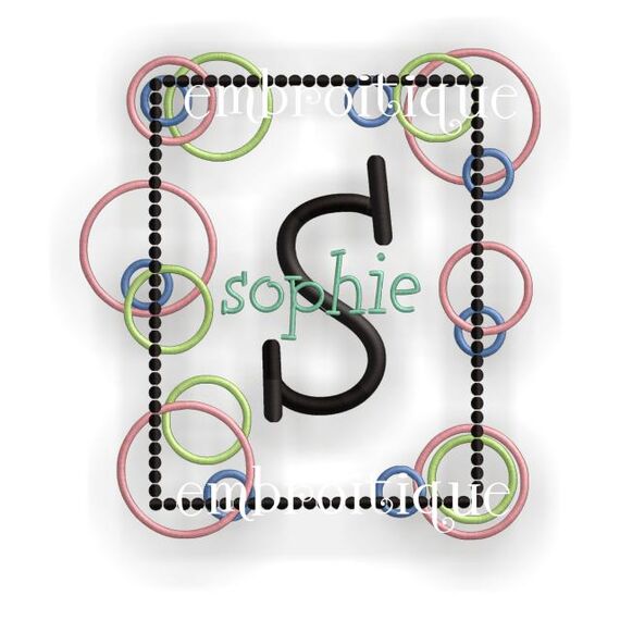 Sophie Ring Bubble Font Frame