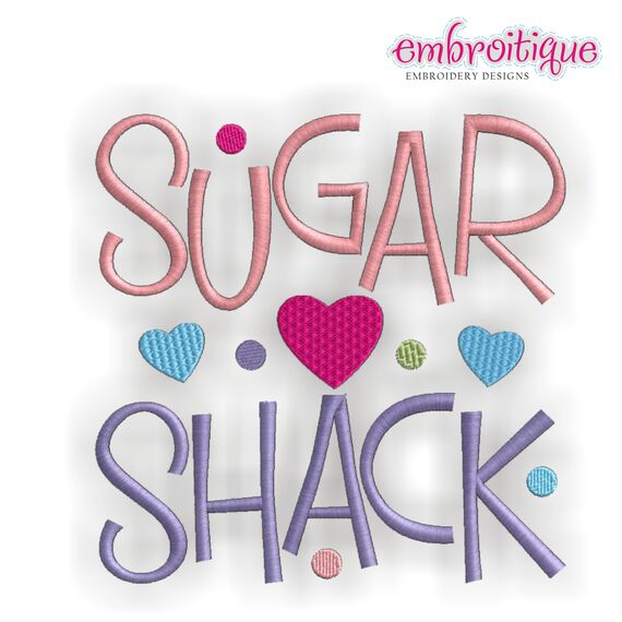 Sugar Shack Embroidery Design