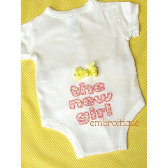 The New Girl Baby Girl Raw Edge Applique, 2 image