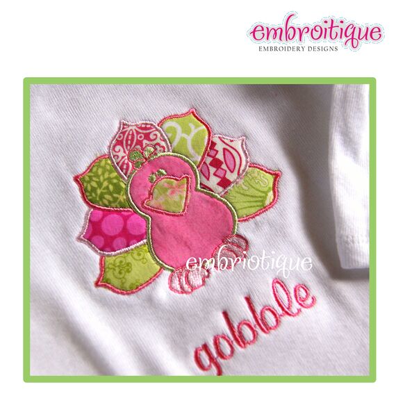 Turkey Applique Design - Perfect for Boys and Girls