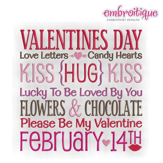 Valentine's Day Word Block