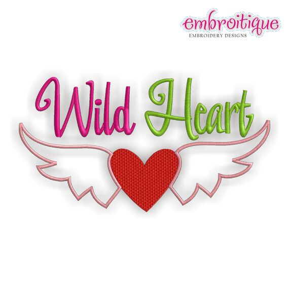 Wild Heart Valentine Embroidery Design