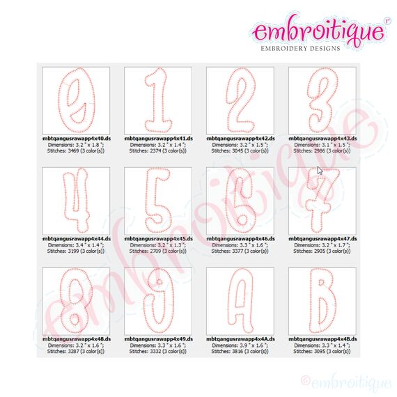 Angus Raw Edge Applique Monogram Set