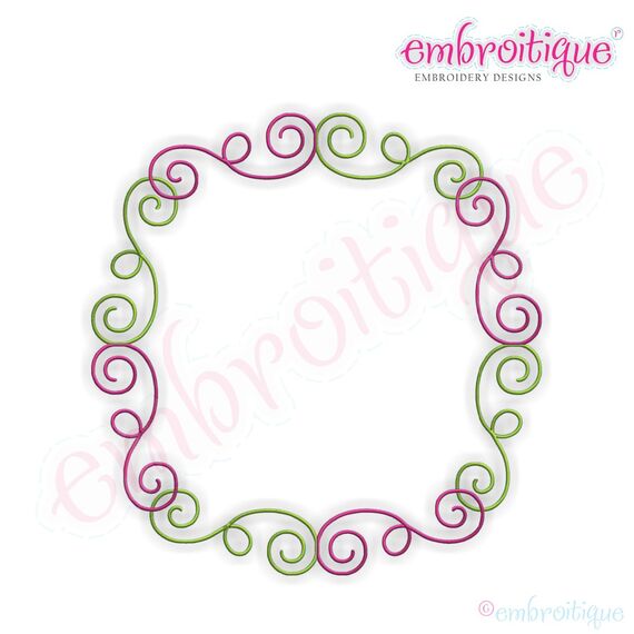 Carol Scroll Monogram Font Frame