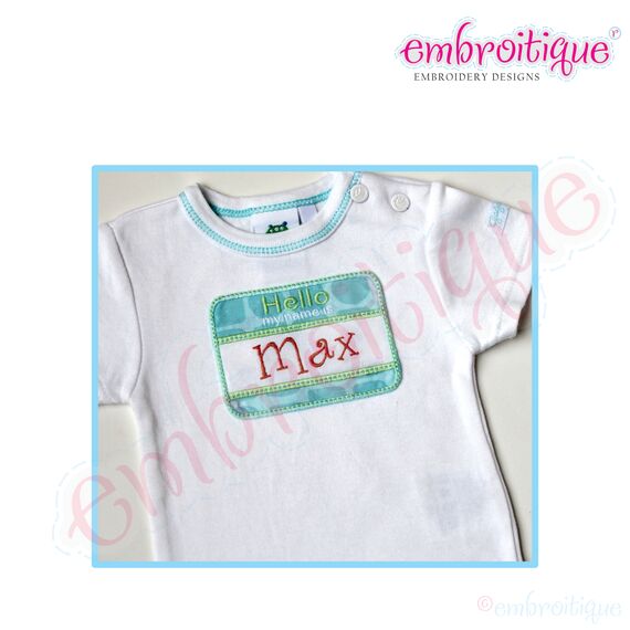 Hello my name is Sticker Badge Applique, 3 image