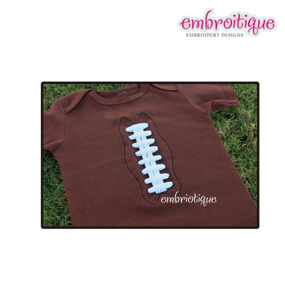 In the Hoop Football Lace Applique Design - Awesome for Boy - Adorable for girls, 2 image