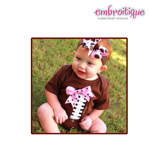 In the Hoop Football Lace Applique Design - Awesome for Boy - Adorable for girls, 3 image