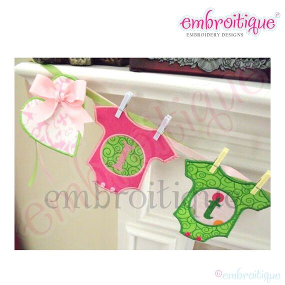 Onesie Baby Banner Announcement It's a Boy or Girl Star and Heart, 2 image