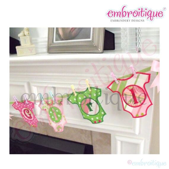 Onesie Baby Banner Announcement It's a Boy or Girl Star and Heart, 3 image