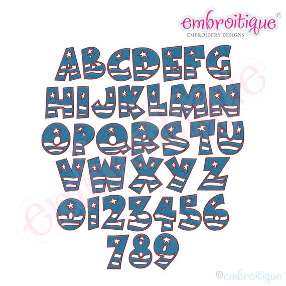 Patriotic 4th of July Monogram Set - USA