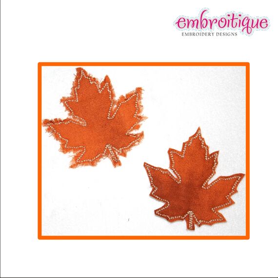 Raw Edge Leaf Set - Perfect for Fall or Thanksgiving Decor and Embellishments, 2 image