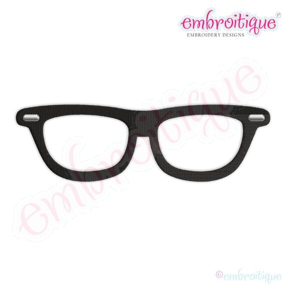 50's Mens Retro Eye Glasses Super Set - Applique and Fill Stitch included, 2 image