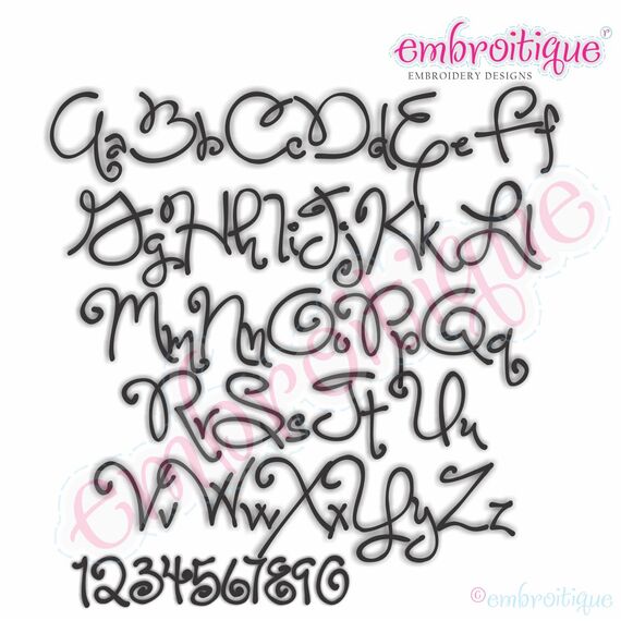 Smooches and Snuggles Monogram Font Set, 2 image
