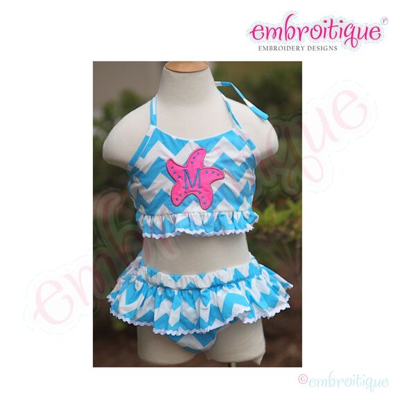 Starfish Beach Applique Design, 2 image