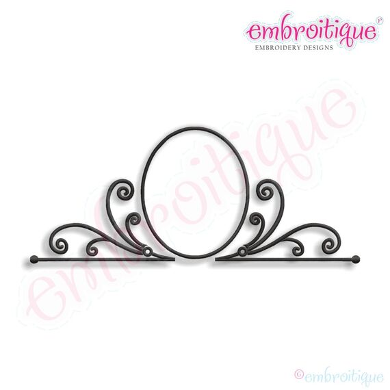 Vintage Oval Monogram Font Frame, 2 image