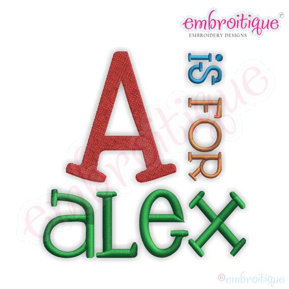 Alex Monogram Font Set