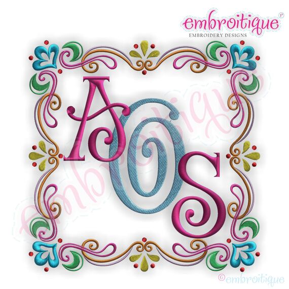 Alexis Monogram Font Frame